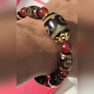 Natural Agate Bead Bracelet
